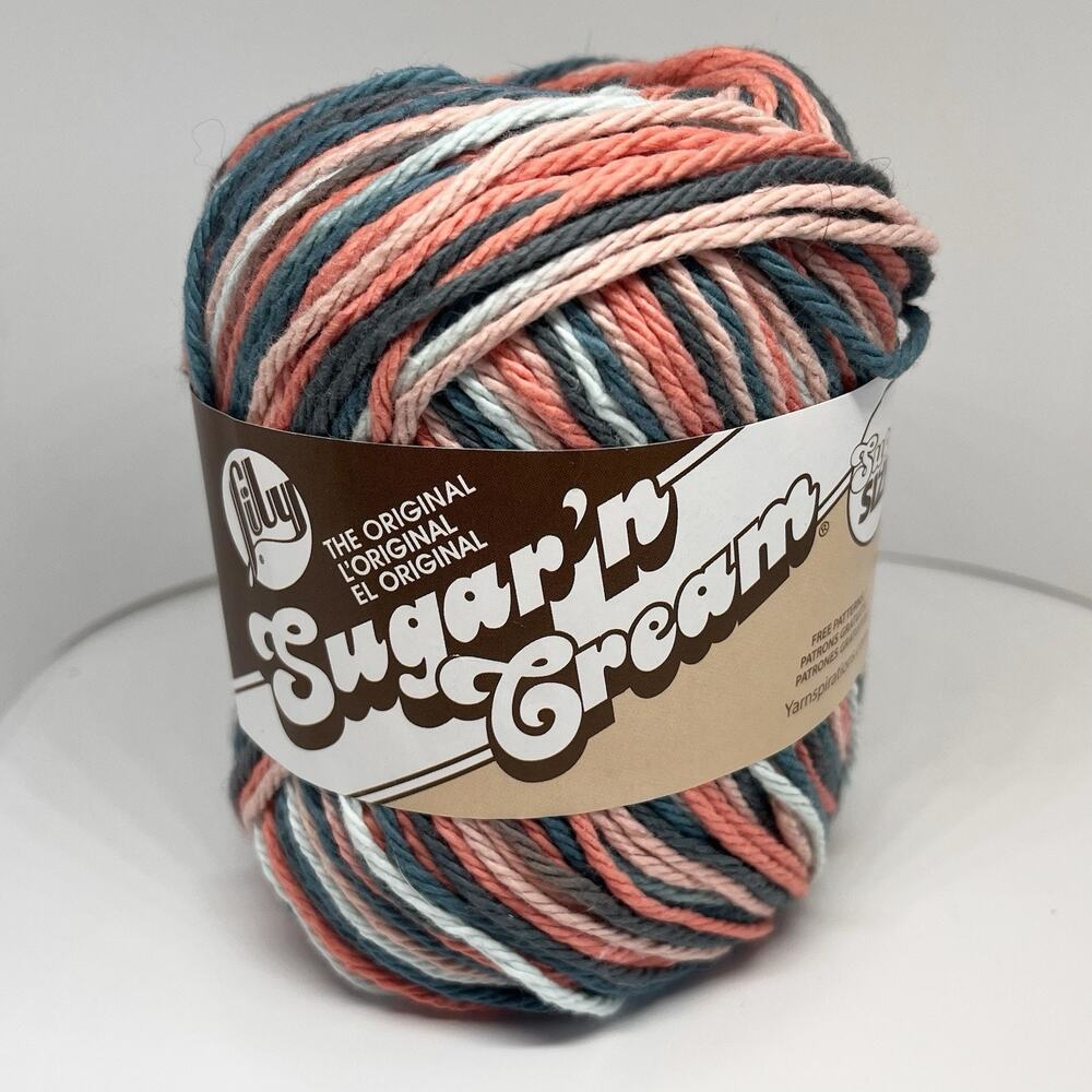 Lily Sugar ‘n Cream Super Size Yarn, Coral Seas Ombré
